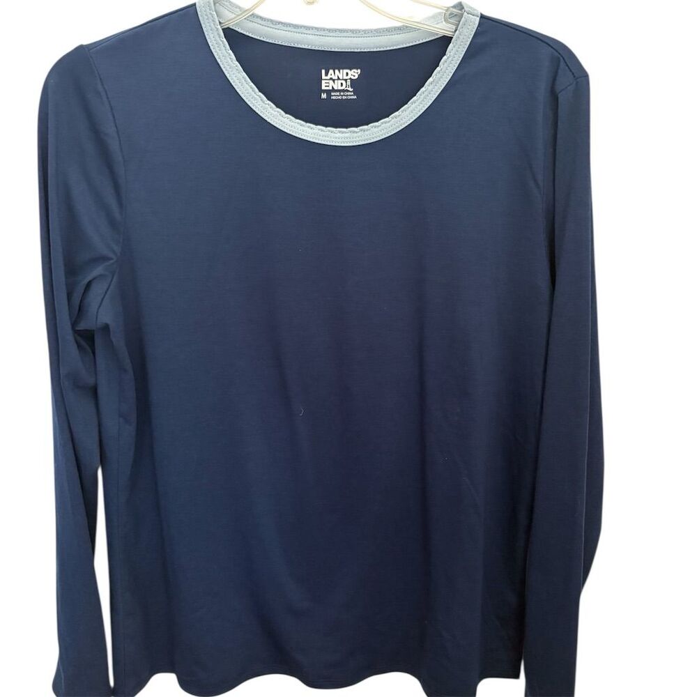 Lands'‎ End Unisex Thermal Long Sleeve Base Layer Shirt Blue M